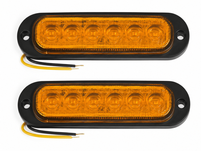 Set 2 mini Lampi LED Galbene laterale de Gabarit 12V 24V pentru Camion Remorca Platforma si Utilaje